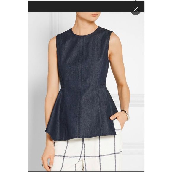 Theory Kalsing S lamb leather sleeveless top - Picture 6 of 15